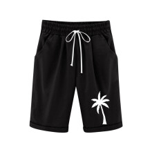 Girls Bermuda shorts knee-length straight leg with elastic