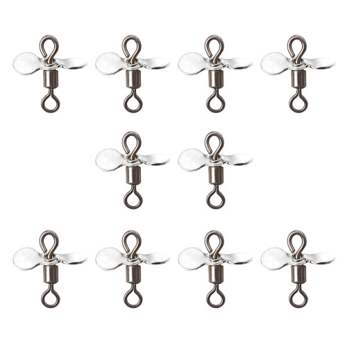 10 Stück Edelstahl Spinnerbait Requisiten DIY-Silber L