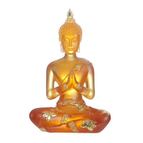 Sitzende Buddha-Statue, gelb 1