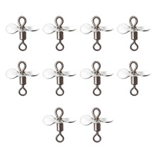 10Pcs DIY Angeln Lockt Haken Köder Angeln Zubehör-Silber S