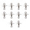 10Pcs DIY Angeln Lockt Haken Köder Angeln Zubehör-Silber S 1