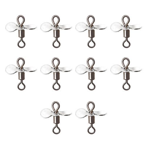 10Pcs DIY Angeln Lockt Haken Köder Angeln Zubehör-Silber S
