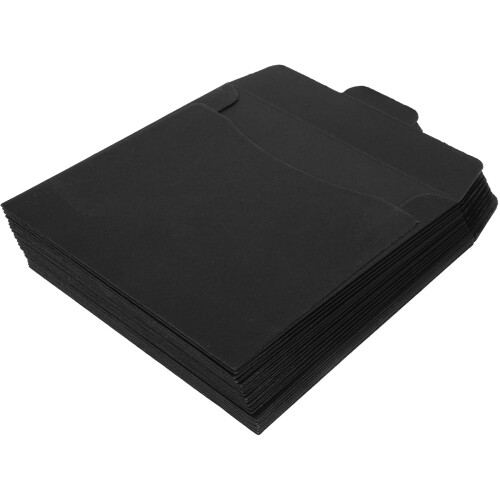 Θήκες CD DVD από χαρτί Kraft 5x5 ίντσες μαύρου χρώματος, συσκευασία των 20 τεμαχίων