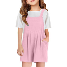 Girls denim jumpsuit romper with pockets size 6-7 years