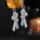 S925 Silver Bow Earrings with Zircon 1 Pair 2