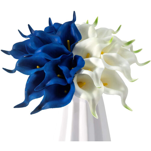 Yellow Real-Touch Artificial Calla Lilies 10 pcs 1