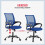 Mesh Office Chair with Arms and Wheels Blue 2 Pack 4