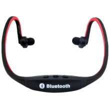 Prettyui trådløst sports-Bluetooth-hodesett med støtte for TF/SD-kort, mikrofon, rød