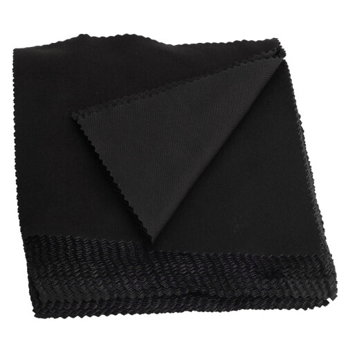 Glasses Cloth for Screens Black Double-Sided 100 Pcs