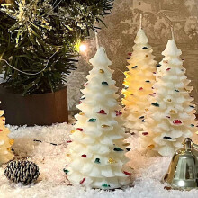 Bougies parfumées de Noël - Coffret décoratif de 6