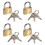 Cadenas de valise en cuivre, 4 pièces 1