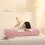 Round Cervical Roll Pillow with Washable Cover Pink 4