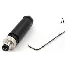 M8-sensorconnector met mannelijke/vrouwelijke schroefdraad, type A, 3-pins of 4-pins.