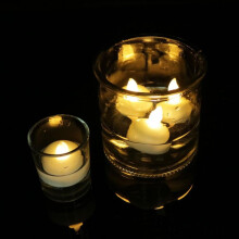 Prettyui lángmentes úszó gyertyák meleg fehér LED-del, 12 db-os