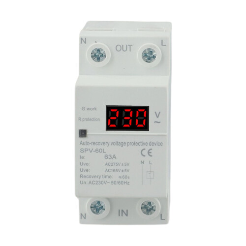 Protector de voltaje Mosiee AC230V63A60L