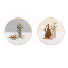 Flowers Plants Embroidery Kit for Beginners 1 Set