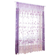 Purple tulip sheer curtains 100x200 cm with beads and