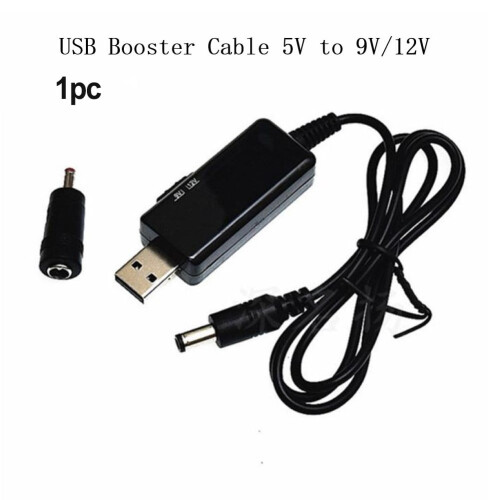 Mosiee1PCS Καλώδιο Τροφοδοτικού USB5V σε 9/12V Boost Steep Up με 1* Προσαρμογέα DC5.5/3.5mm