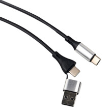 USB-C data cable dual-head 2-in-1 fast charging 60W