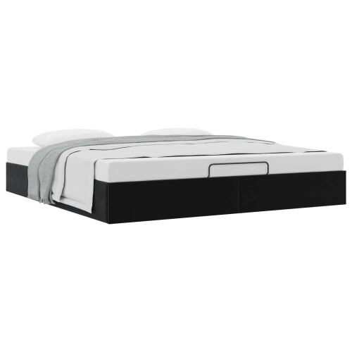 VidaXL vidaXL Ottoman Bed Frame Black King Size Velvet 1