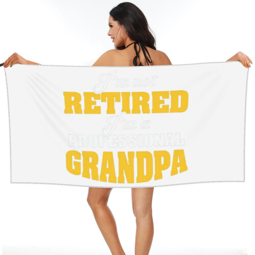Toalha de praia profissional Grandpa em microfibra, 76 x 152 cm (30 x 60 polegadas). 1