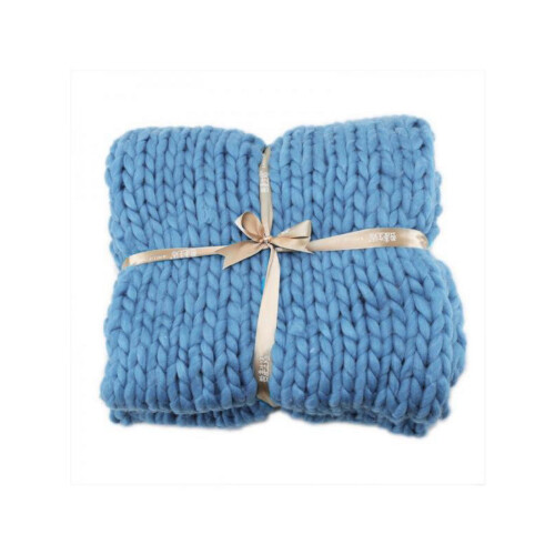 Feiona acrylic knitted blanket multicolor thick 150x200cm