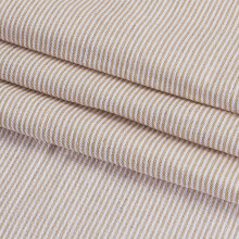 Woven ticking stripe fabric beige 2 yards