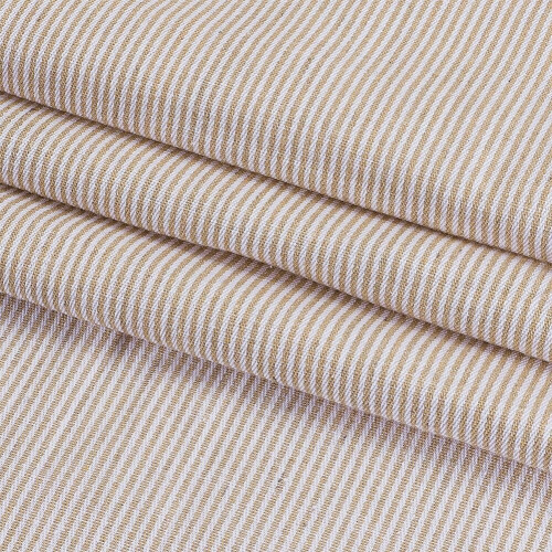 Woven ticking stripe fabric beige 2 yards