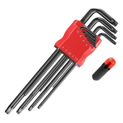 Juego de llaves Torx de acero de 9 piezas
