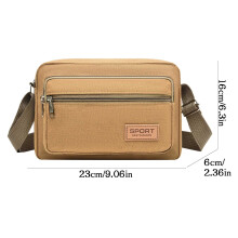 Pánská kožená kabelka přes rameno v khaki barvě 24,7 cm x 16,3 cm x 6,3 cm