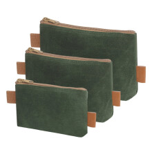 Pochette à outils en toile cirée, lot de 3, pour le rangement de la quincaillerie