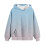 Moletom oversized com capuz para adolescentes, manga longa e estampa degradê. 7