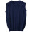 Men's V-neck sweater vest relaxed fit solid color 1