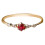 Women's gold ruby diamond ring for wedding and engagement 2