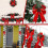 Christmas Bows Red Buffalo Plaid with Pine Cone 6 Pack 6