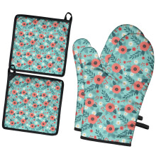Zestaw 2 rękawic kuchennych Pioneer Flower Floral – 7,7 x 12 cali