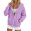 Moletom feminino raglan liso com zíper e bolsos. 1