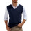 Men's V-neck sweater vest relaxed fit solid color 3