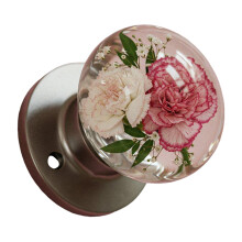 Bouton de porte à fleurs uniques, accents de-Fleurs roses