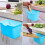 Plastic Kitchen Trash Can with Hanging Basket and 4