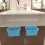 Plastic Kitchen Trash Can with Hanging Basket and 5