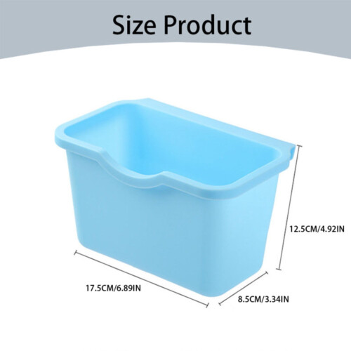 Plastic Kitchen Trash Can with Hanging Basket and 2