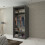 MN Furniture (Grey,  90cm) Double Sliding Doors Mirrored Wardrobes 2