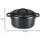 Round pre-seasoned cast iron mini Dutch oven 2-quart black 6