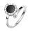 Titanium Steel Open Band Ring with Diamond Accent 1