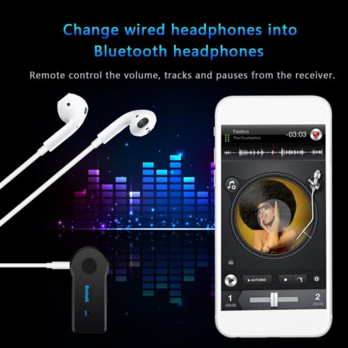 Bluetooth 5.0 aux adapter for car and home audio 2