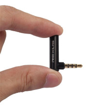 REXLIS 4PC 3.5mm Male to Female 90 Degree Right Angled Adapter Audio Microphone Jack Stereo Plug Connector