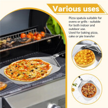 Folding Aluminum Pizza Peel for Pizza Stone,Professional Home Use Pizza Shovel for Baking Pizza and Cake Oven & Grill