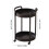 Small Mobile Side Table with Wheels Plastic 1 3