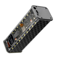 DIY 65W Portable Powerbank Case For 8pc Flat Top 18650-Black